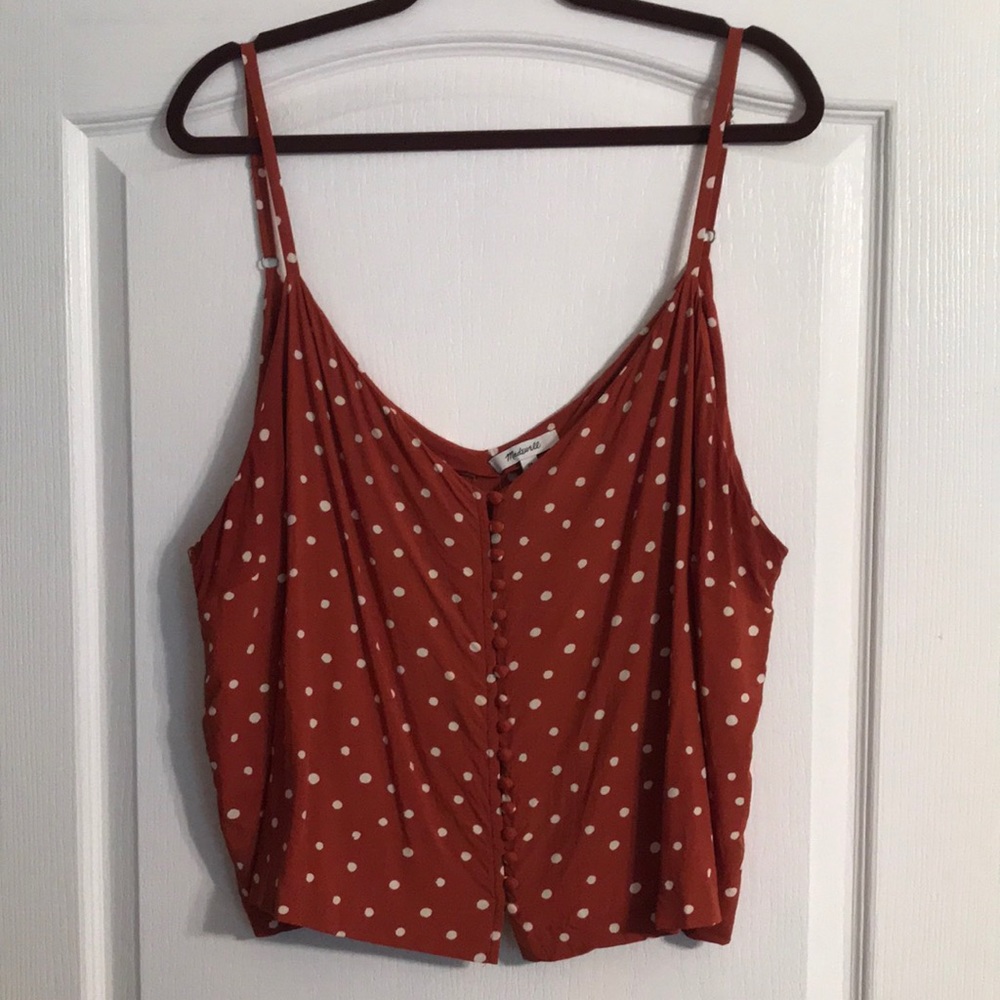 Button-Down Cami Top in Inkspot Dots